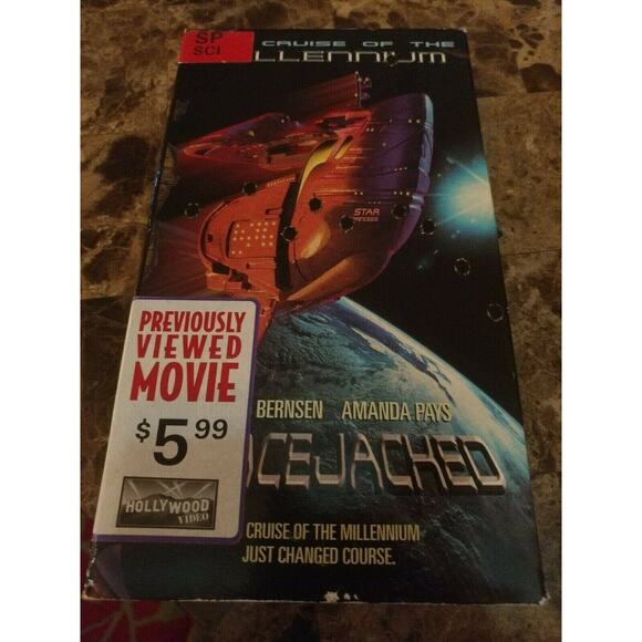 Spacejacked VHS Sci Fi Corbin Bernsen Amanda Pays Cruise Of The Millenium - Picture 1 of 3